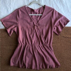 Mauve peplum top